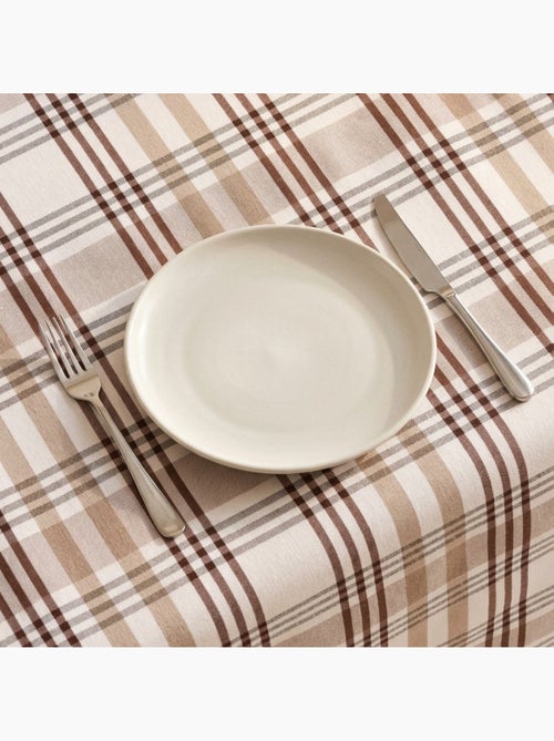 Nappe antitache motif tartan, toucher et tombé naturels - Gamusi. - Kiabi
