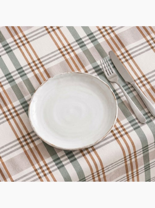 Nappe antitache motif tartan, toucher et tombé naturels - Gamusi. - Kiabi