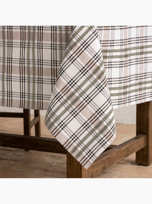 Nappe antitache motif tartan, toucher et tombé naturels - Gamusi. - Kiabi