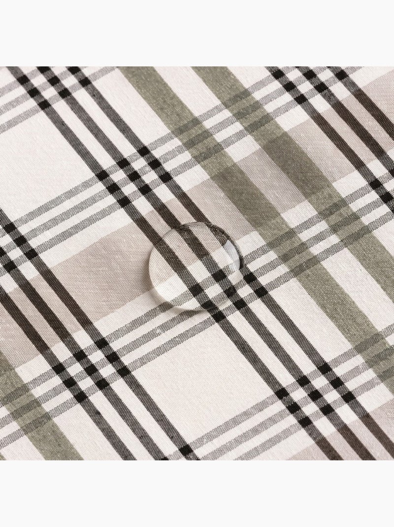 Nappe antitache motif tartan, toucher et tombé naturels - Gamusi. Vert - Kiabi