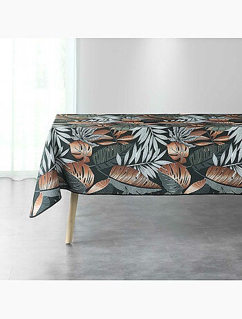 Nappe antitache rectangle 150 x 240 cm polyester imprimé – Augustin bleu