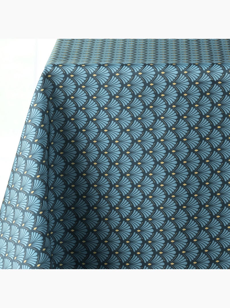 Nappe antitache rectangle polyester imprimé – Artchic Bleu - Kiabi