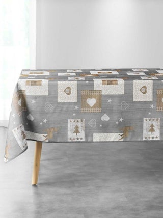 Nappe antitache rectangulaire 150x240 cm Augustin gris