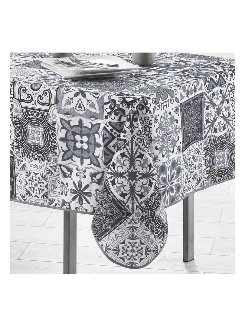 Nappe antitache rectangulaire 150x240 cm Persane gris Gris - Kiabi