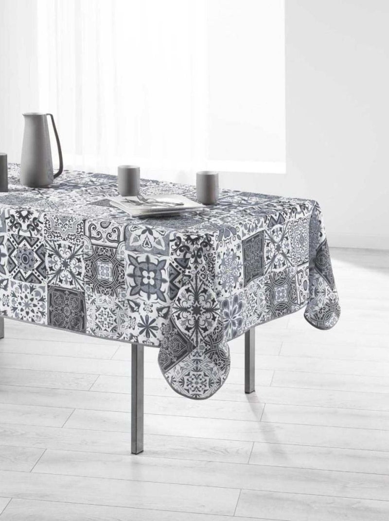 Nappe antitache rectangulaire 150x240 cm Persane gris Gris - Kiabi