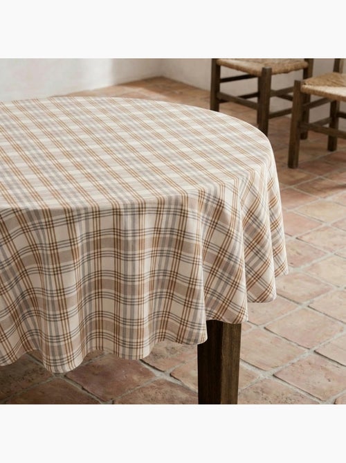Nappe antitache ronde motif tartan, toucher et tombé naturels - Gamusi. - Kiabi Nappe antitache ronde motif tartan, toucher et tombé naturels - Gamusi. - Kiabi