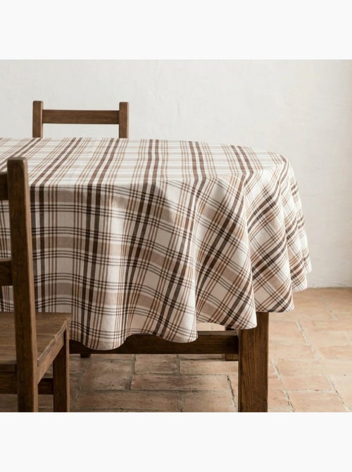 Nappe antitache ronde motif tartan, toucher et tombé naturels - Gamusi. - Kiabi Nappe antitache ronde motif tartan, toucher et tombé naturels - Gamusi. - Kiabi