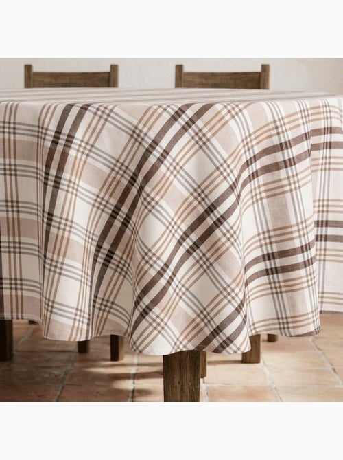 Nappe antitache ronde motif tartan, toucher et tombé naturels - Gamusi. - Kiabi Nappe antitache ronde motif tartan, toucher et tombé naturels - Gamusi. - Kiabi
