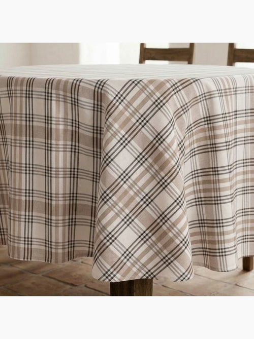 Nappe antitache ronde motif tartan, toucher et tombé naturels - Gamusi. - Kiabi Nappe antitache ronde motif tartan, toucher et tombé naturels - Gamusi. - Kiabi