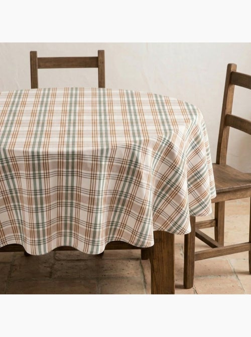 Nappe antitache ronde motif tartan, toucher et tombé naturels - Gamusi. - Kiabi Nappe antitache ronde motif tartan, toucher et tombé naturels - Gamusi. - Kiabi