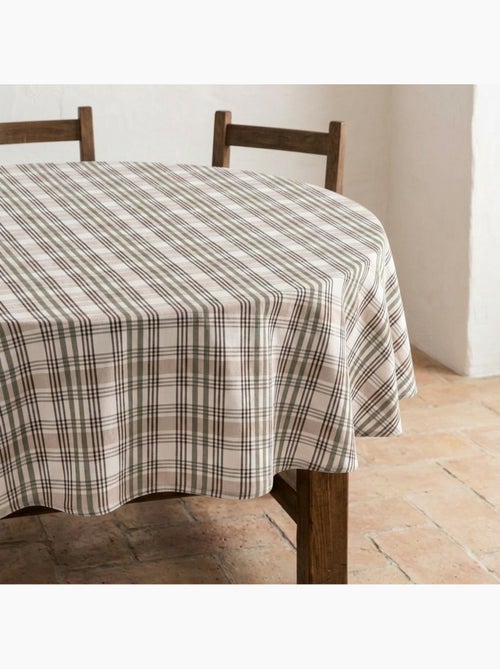 Nappe antitache ronde motif tartan, toucher et tombé naturels - Gamusi. - Kiabi Nappe antitache ronde motif tartan, toucher et tombé naturels - Gamusi. - Kiabi