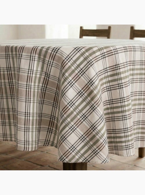 Nappe antitache ronde motif tartan, toucher et tombé naturels - Gamusi. - Kiabi Nappe antitache ronde motif tartan, toucher et tombé naturels - Gamusi. - Kiabi