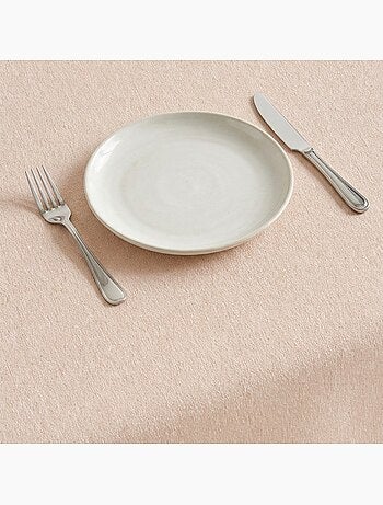 Nappe antitache unie, tissu chiné. Chute naturelle, toucher textile - Gamusi.