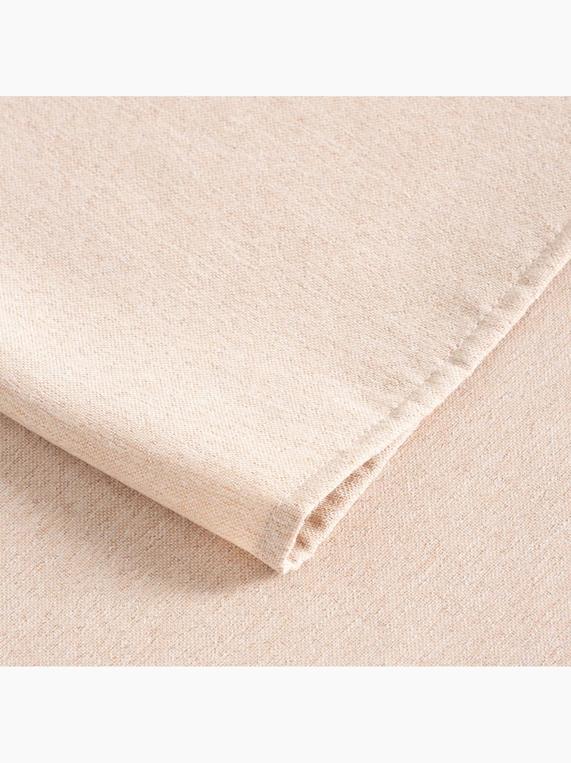 Nappe antitache unie, tissu chiné. Chute naturelle, toucher textile - Gamusi. Beige - Kiabi