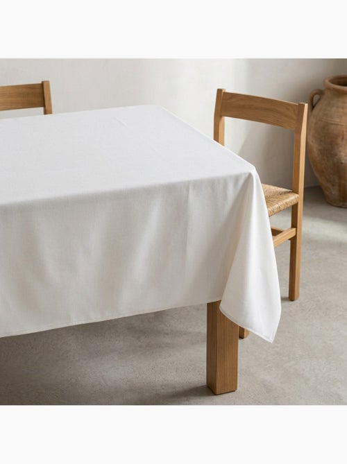 Nappe antitache unie, tissu chiné. Chute naturelle, toucher textile - Gamusi. - Kiabi