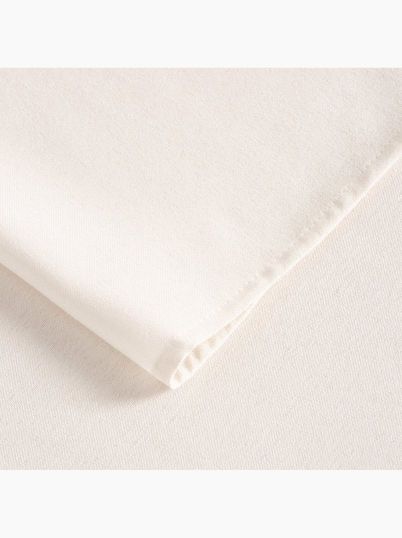 Nappe antitache unie, tissu chiné. Chute naturelle, toucher textile - Gamusi. Blanc - Kiabi