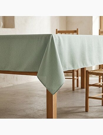Nappe antitache unie, tissu chiné. Chute naturelle, toucher textile - Gamusi.