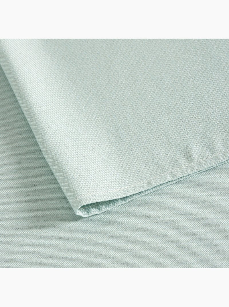 Nappe antitache unie, tissu chiné. Chute naturelle, toucher textile - Gamusi. Bleu turquoise - Kiabi