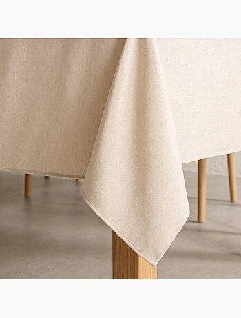 Nappe antitache unie, tissu chiné. Chute naturelle, toucher textile - Gamusi.