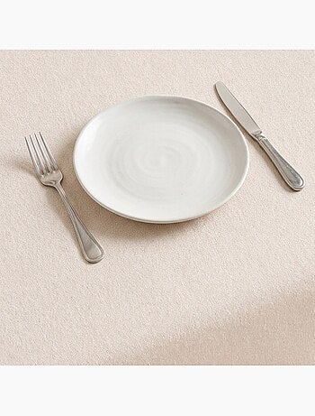 Nappe antitache unie, tissu chiné. Chute naturelle, toucher textile - Gamusi.