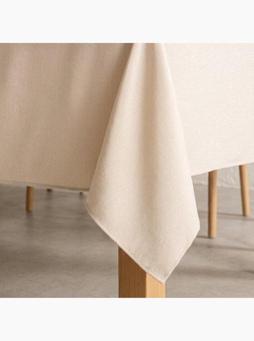 Nappe antitache unie, tissu chiné. Chute naturelle, toucher textile - Gamusi. - Kiabi