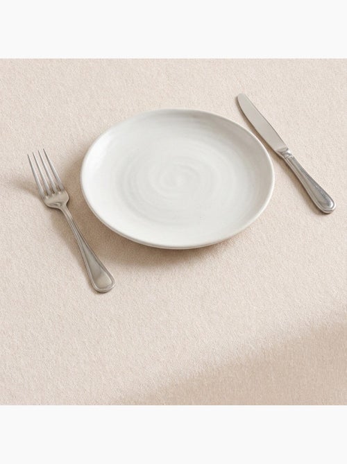 Nappe antitache unie, tissu chiné. Chute naturelle, toucher textile - Gamusi. - Kiabi