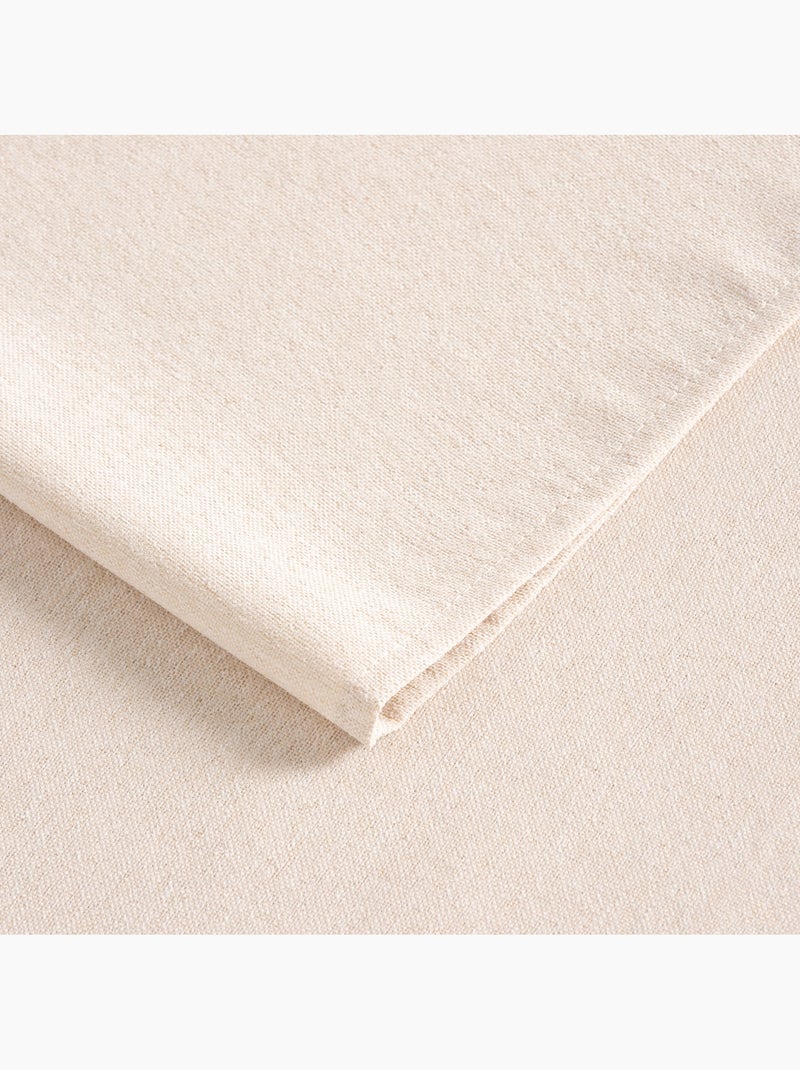 Nappe antitache unie, tissu chiné. Chute naturelle, toucher textile - Gamusi. Ecru - Kiabi