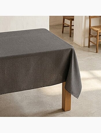 Nappe antitache unie, tissu chiné. Chute naturelle, toucher textile - Gamusi.