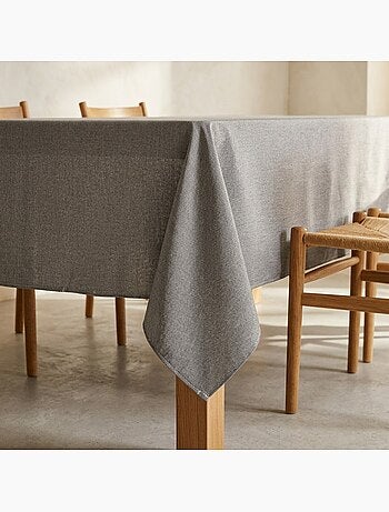 Nappe antitache unie, tissu chiné. Chute naturelle, toucher textile - Gamusi.