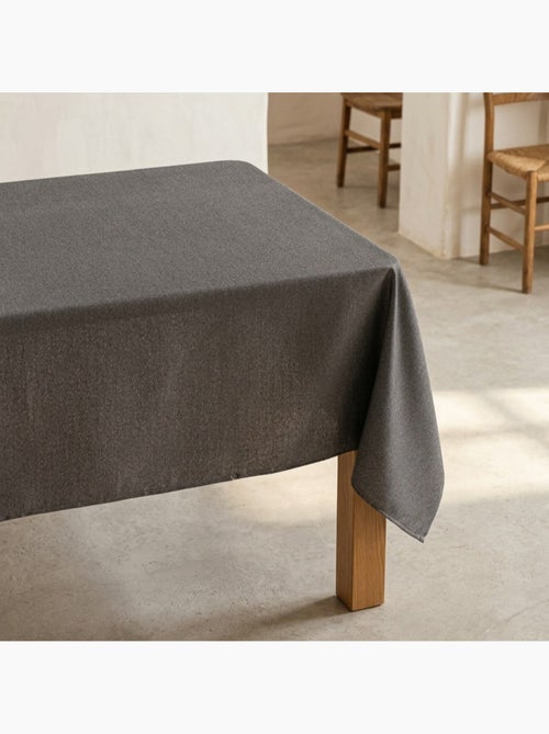 Nappe antitache unie, tissu chiné. Chute naturelle, toucher textile - Gamusi. - Kiabi