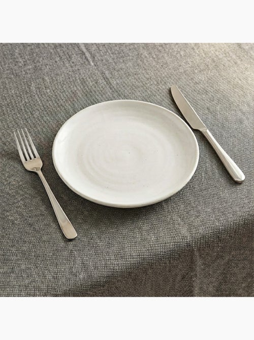 Nappe antitache unie, tissu chiné. Chute naturelle, toucher textile - Gamusi. - Kiabi