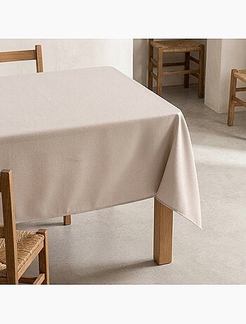 Nappe antitache unie, tissu chiné. Chute naturelle, toucher textile - Gamusi.