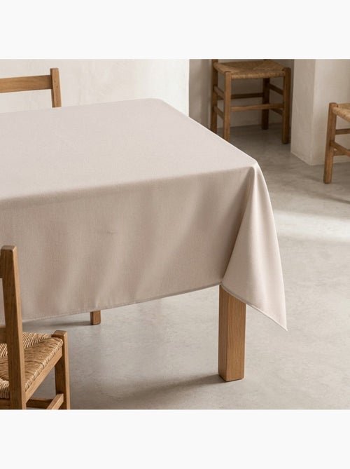 Nappe antitache unie, tissu chiné. Chute naturelle, toucher textile - Gamusi. - Kiabi