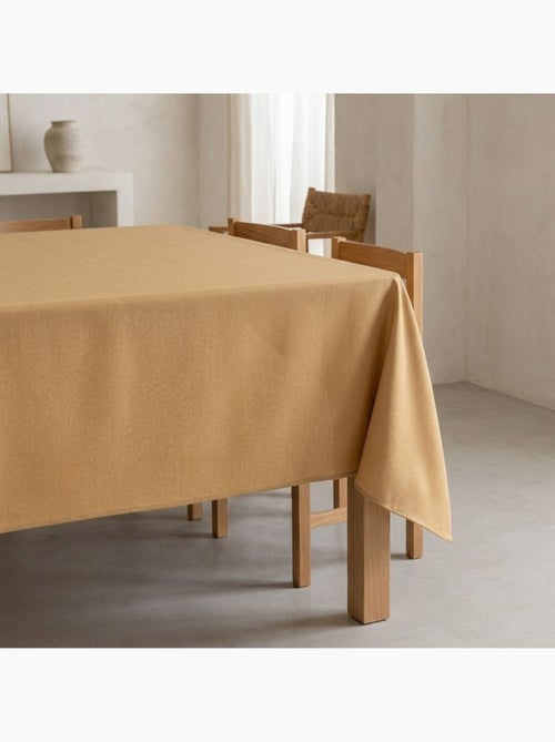 Nappe antitache unie, tissu chiné. Chute naturelle, toucher textile - Gamusi. - Kiabi