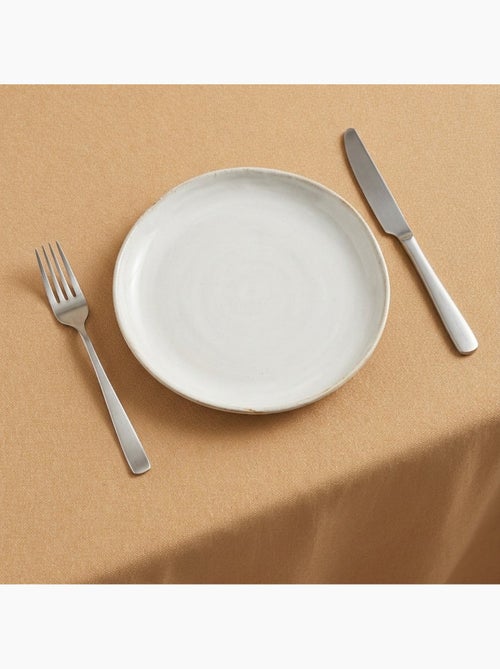 Nappe antitache unie, tissu chiné. Chute naturelle, toucher textile - Gamusi. - Kiabi