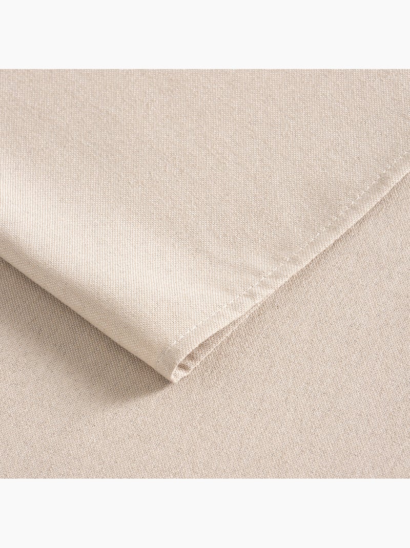 Nappe antitache unie, tissu chiné. Chute naturelle, toucher textile - Gamusi. Marron noisette - Kiabi
