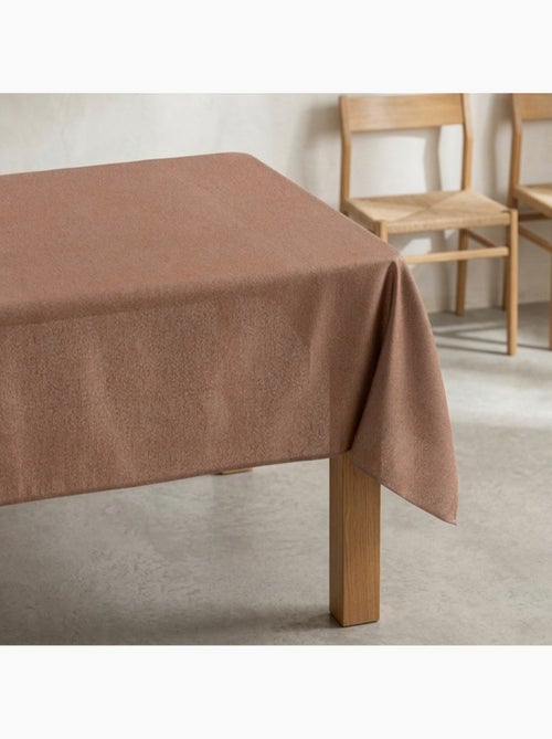 Nappe antitache unie, tissu chiné. Chute naturelle, toucher textile - Gamusi. - Kiabi