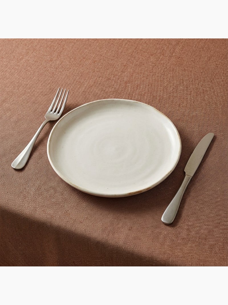 Nappe antitache unie, tissu chiné. Chute naturelle, toucher textile - Gamusi. Taupe - Kiabi