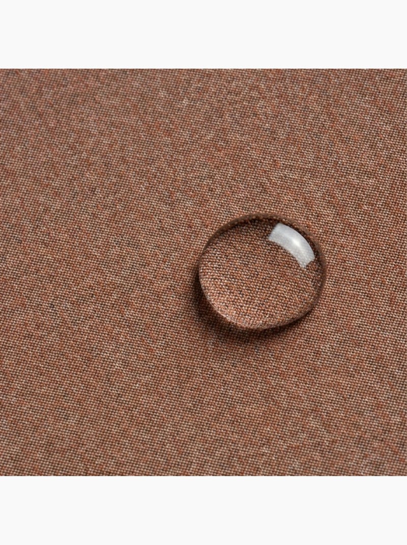 Nappe antitache unie, tissu chiné. Chute naturelle, toucher textile - Gamusi. Taupe - Kiabi