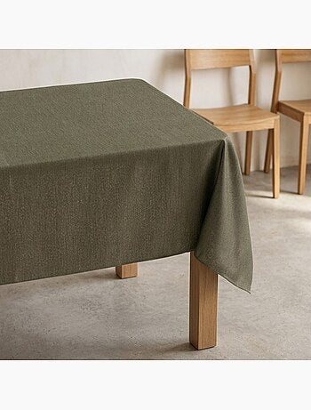 Nappe antitache unie, tissu chiné. Chute naturelle, toucher textile - Gamusi.
