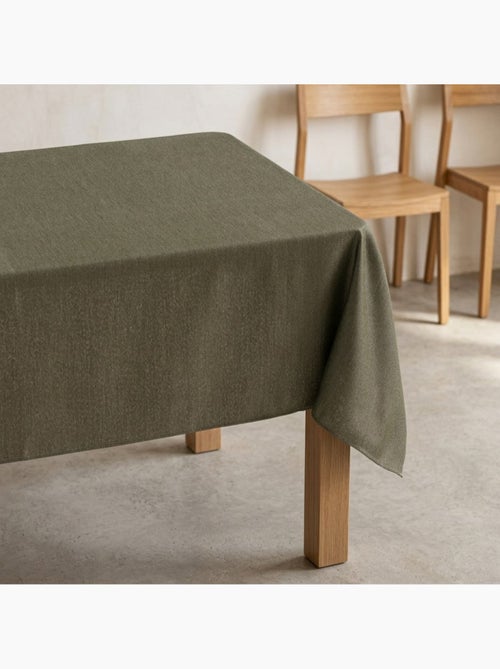 Nappe antitache unie, tissu chiné. Chute naturelle, toucher textile - Gamusi. - Kiabi