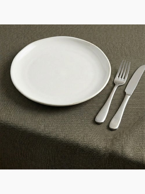 Nappe antitache unie, tissu chiné. Chute naturelle, toucher textile - Gamusi. - Kiabi