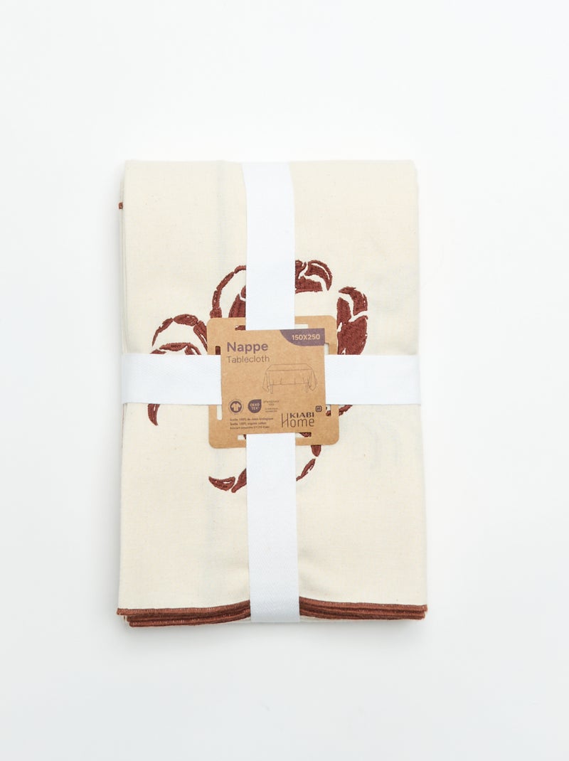 Nappe avec crabe brodé Beige - Kiabi