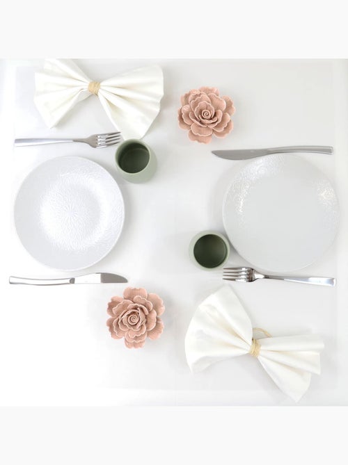 Nappe blanche en satin de coton 270 gr m² LUXE - Kiabi