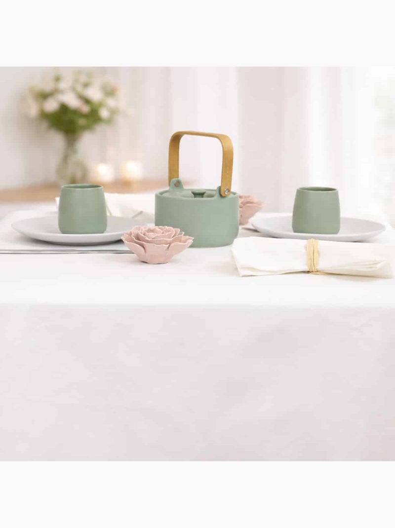 Nappe blanche en satin de coton 270 gr m² LUXE Blanc - Kiabi