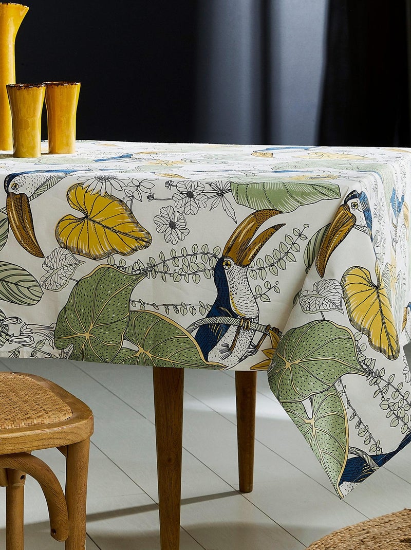 Nappe BRESIL coton enduction acrylique Ovale Vert - Kiabi