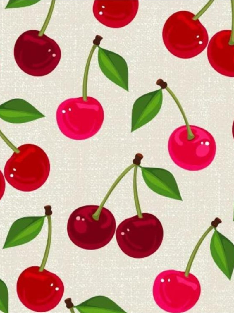 Nappe Bulgomme Imprimée Cerise Au mètre Blanc Rouge - Kiabi