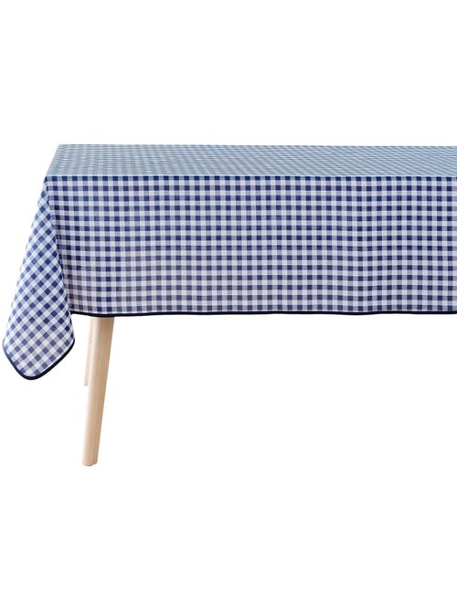 Nappe carree 150 x 150 cm Vichy bleu - Kiabi