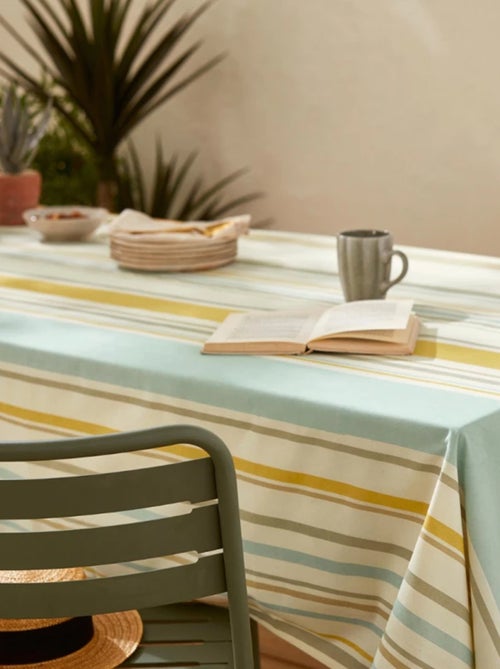 Nappe carrée coton enduit rayures basque - Kiabi Nappe carrée coton enduit rayures basque - Kiabi