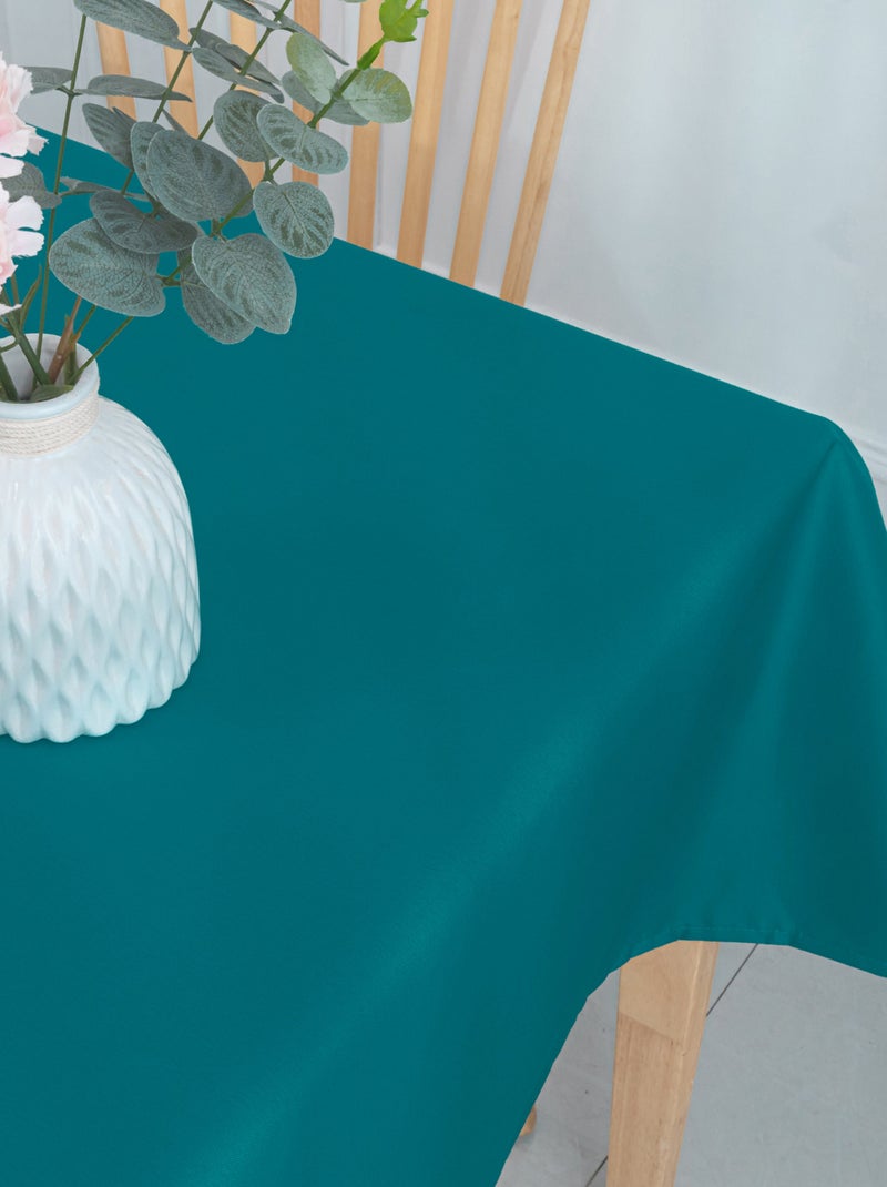 Nappe carrée et enduite antitache Bleu canard - Kiabi